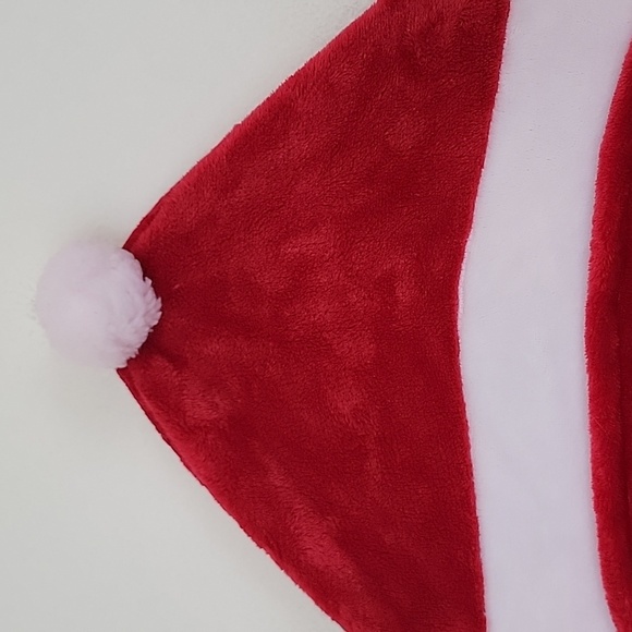 Red Santa Hooded Red Soft Fleece Baby's First Christmas Wrap Blanket - Picture 10 of 11